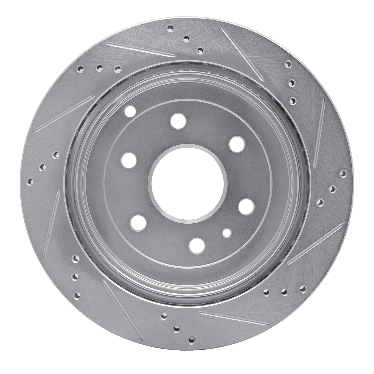 DYN 631-48055L DFC Brake Rotor - Drilled and Slotted - Silver - Image 3