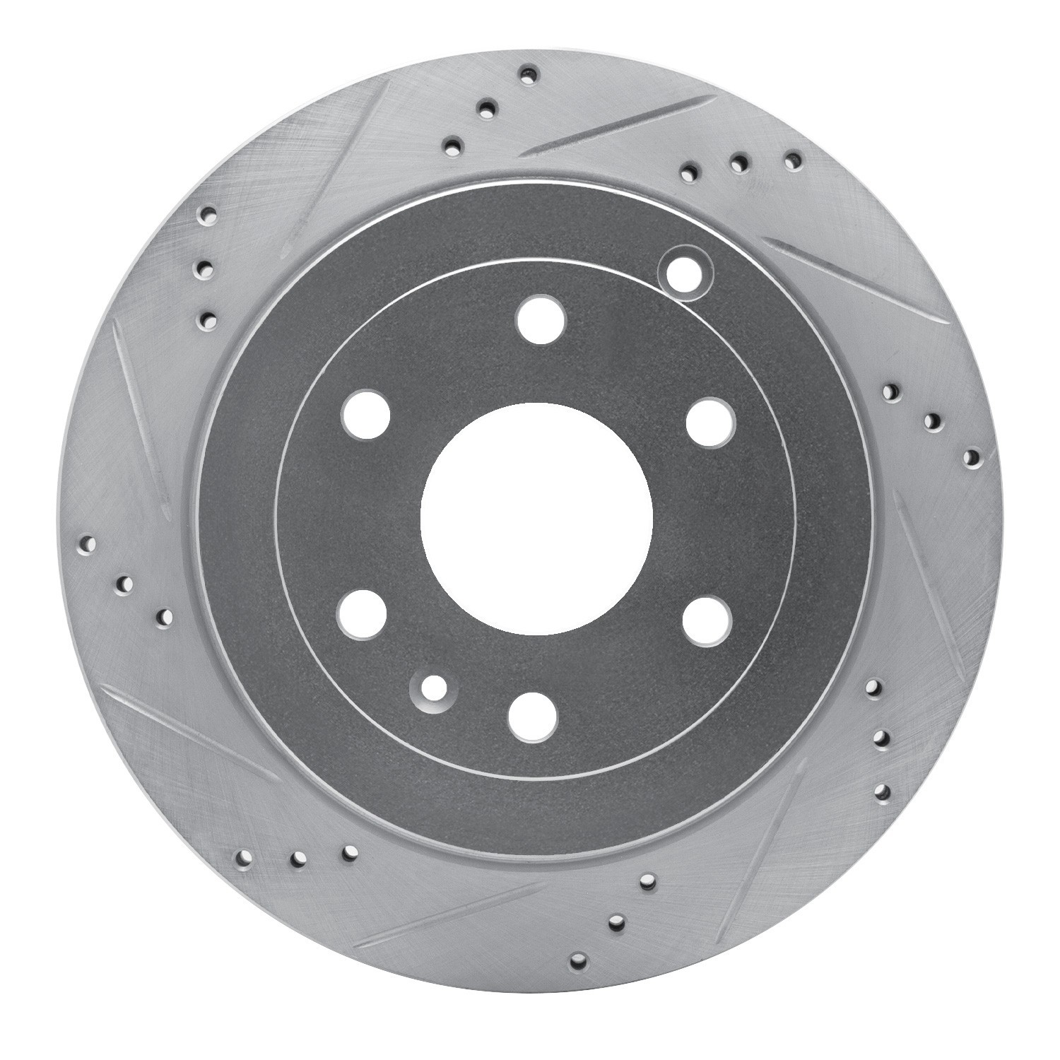 DYN 631-48055L DFC Brake Rotor - Drilled and Slotted - Silver - Image 5