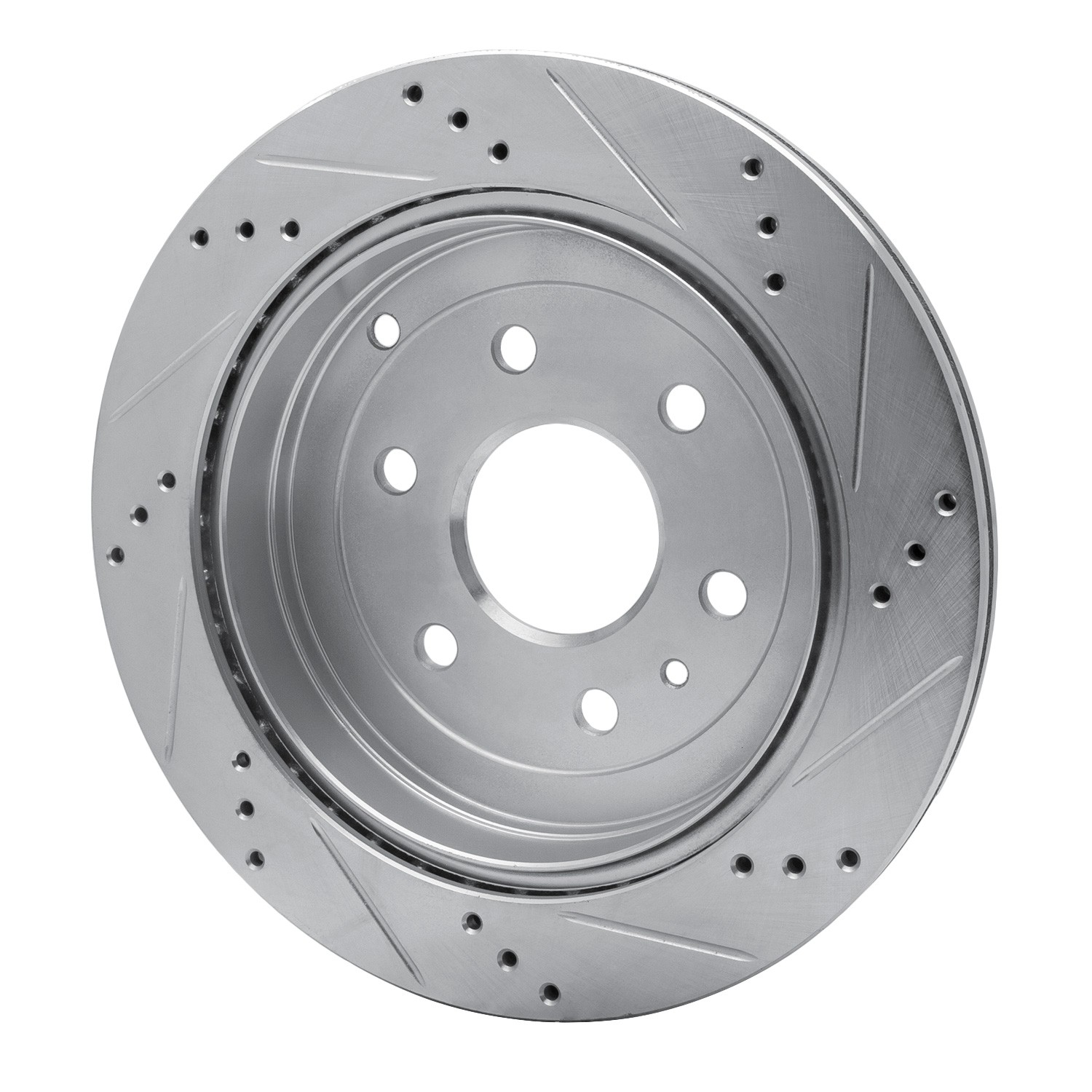 DYN 631-48055L DFC Brake Rotor - Drilled and Slotted - Silver - Image 2