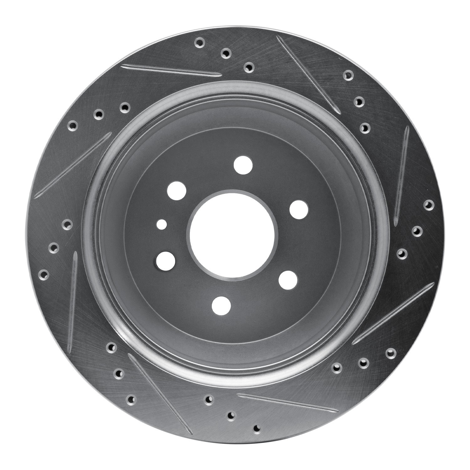 DYN 631-48063L DFC Brake Rotor - Drilled and Slotted - Silver - Image 4