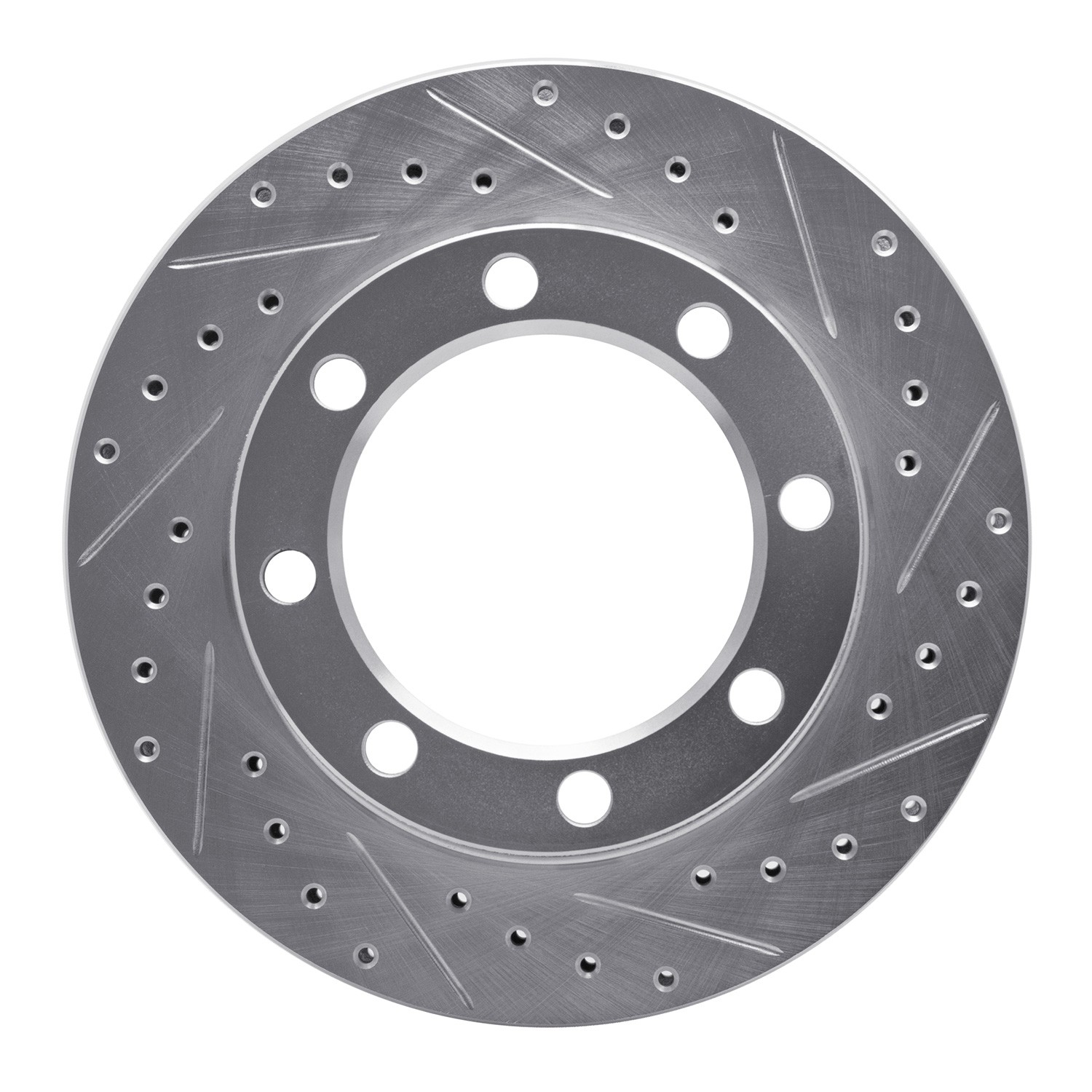 DYN 631-48064R DFC Brake Rotor - Drilled and Slotted - Silver - Image 4