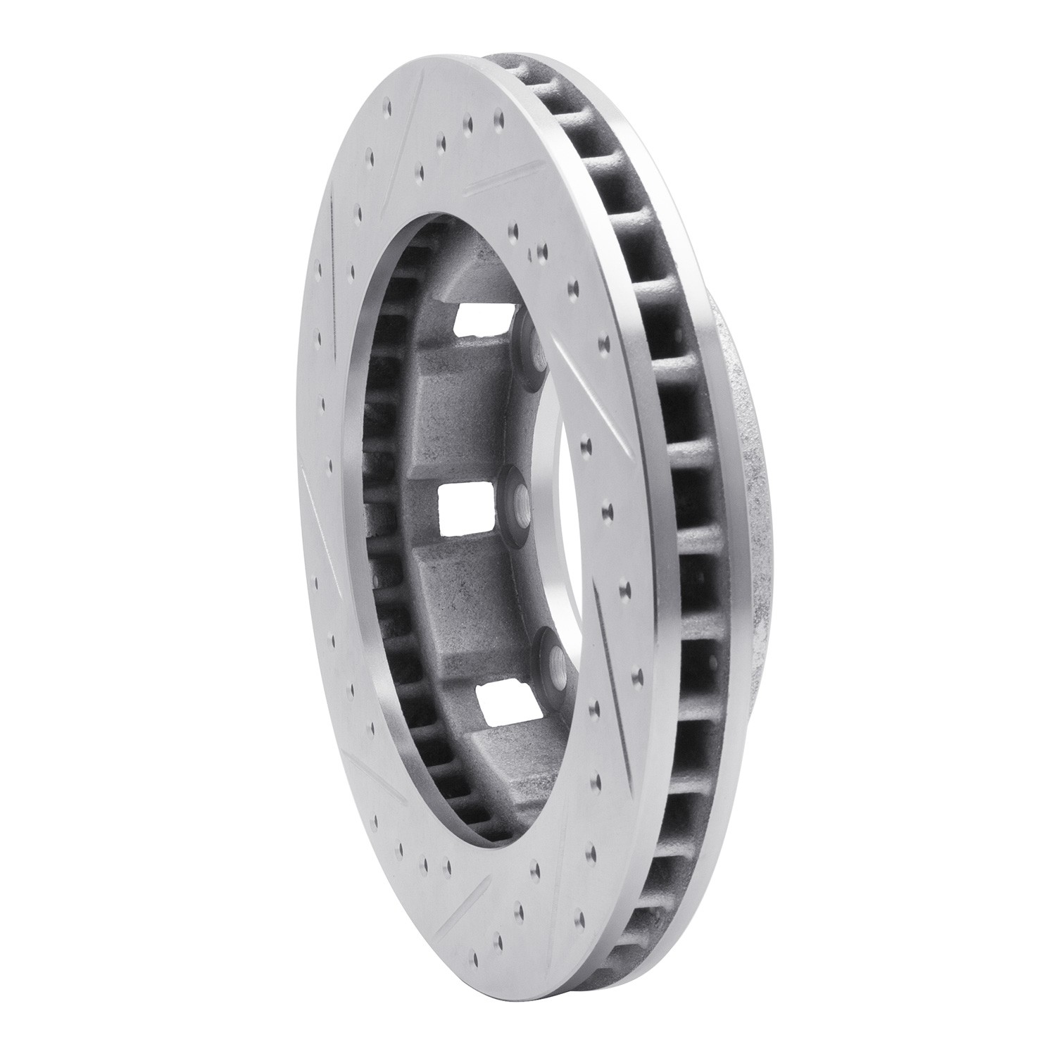 DYN 631-48064R DFC Brake Rotor - Drilled and Slotted - Silver - Image 5