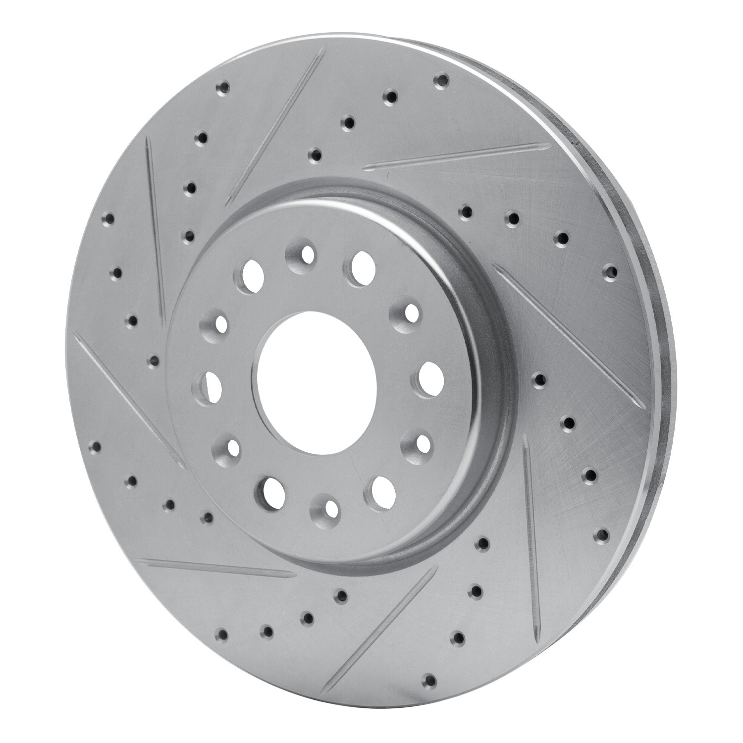 DYN 631-48090L DFC Brake Rotor - Drilled and Slotted - Silver - Image 3