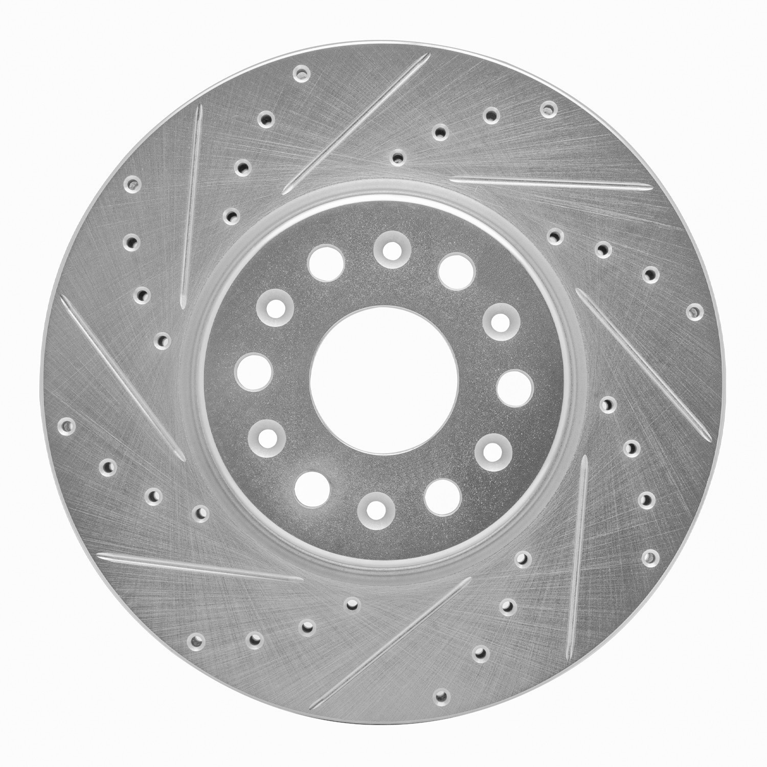 DYN 631-48090L DFC Brake Rotor - Drilled and Slotted - Silver - Image 5