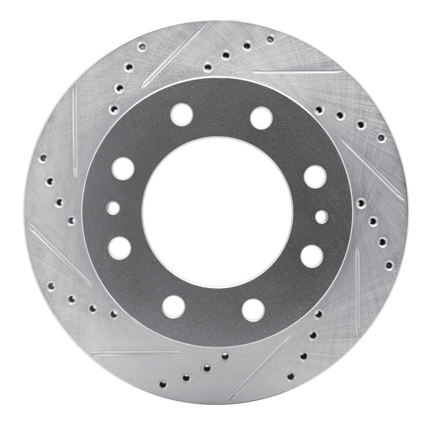 DYN 631-48092L DFC Brake Rotor - Drilled and Slotted - Silver - Image 3