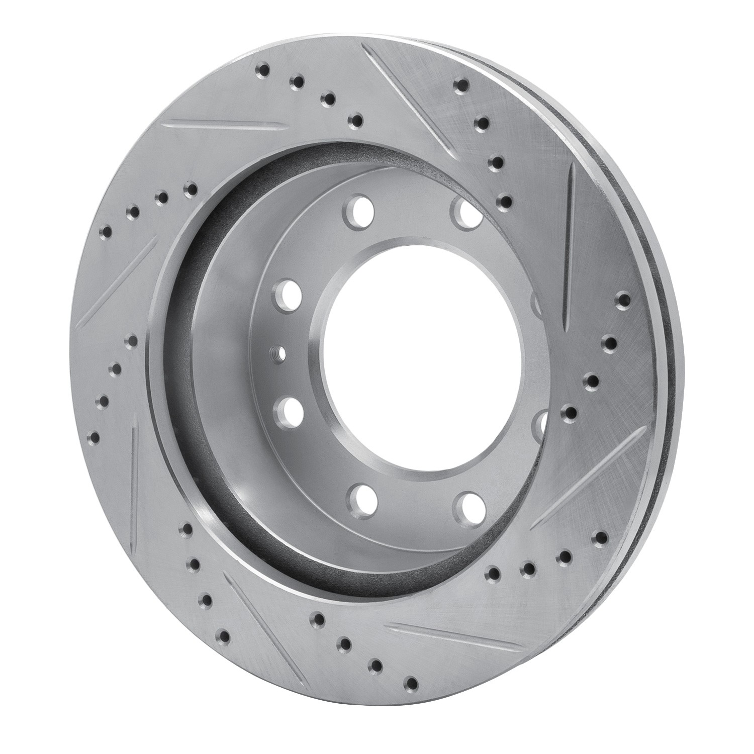 DYN 631-48092L DFC Brake Rotor - Drilled and Slotted - Silver - Image 5