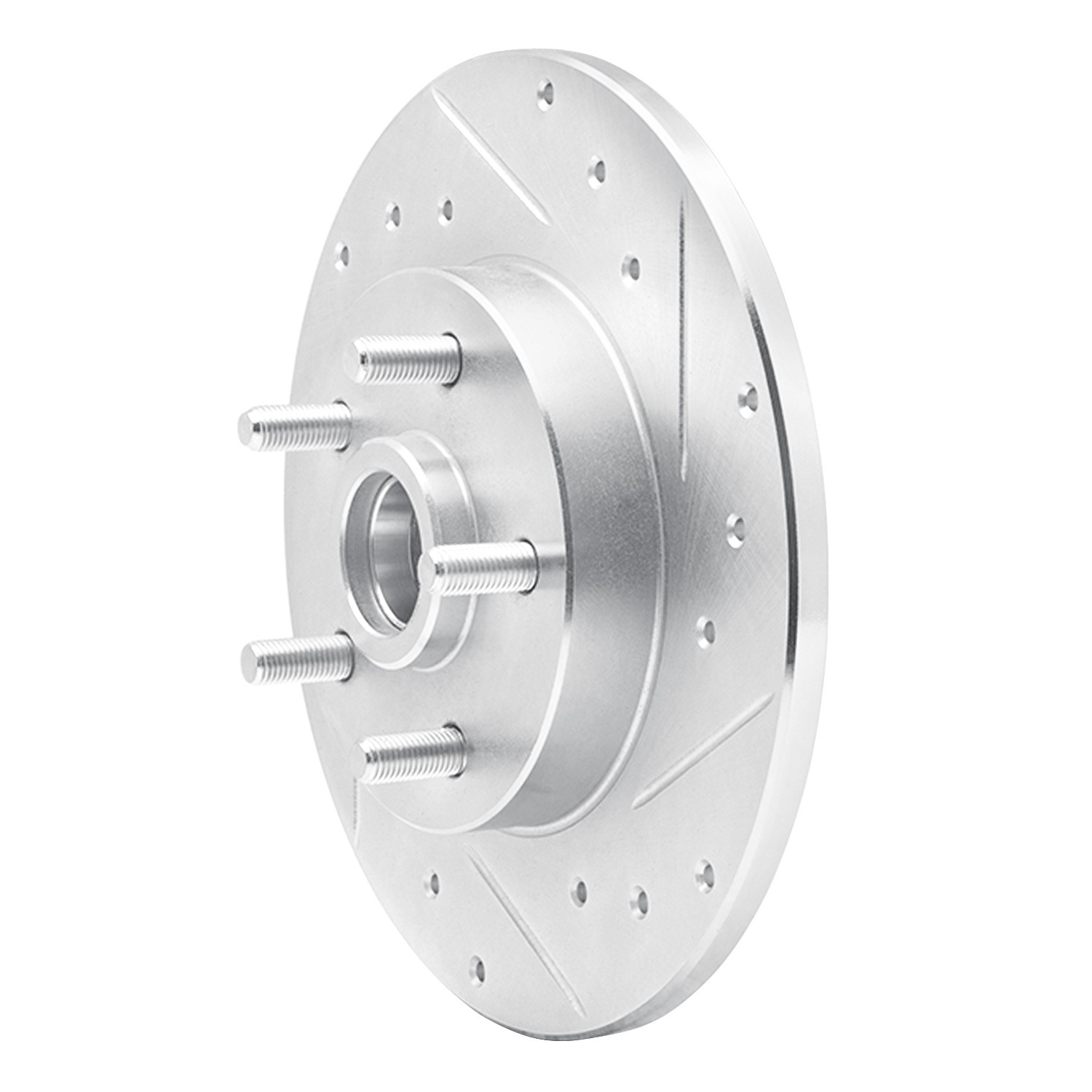 DYN 631-52002R DFC Brake Rotor - Drilled and Slotted - Silver - Image 3