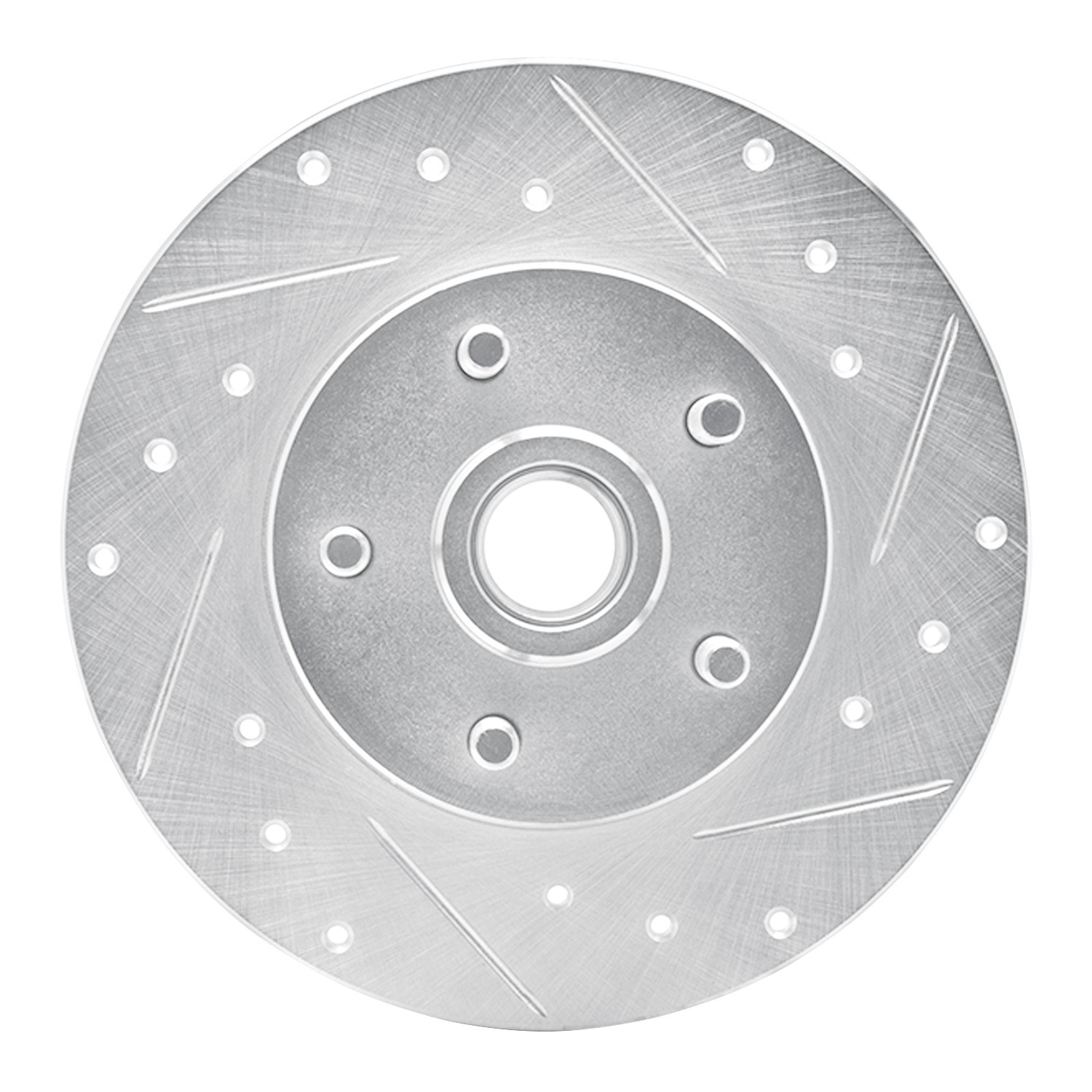 DYN 631-52002R DFC Brake Rotor - Drilled and Slotted - Silver - Image 5