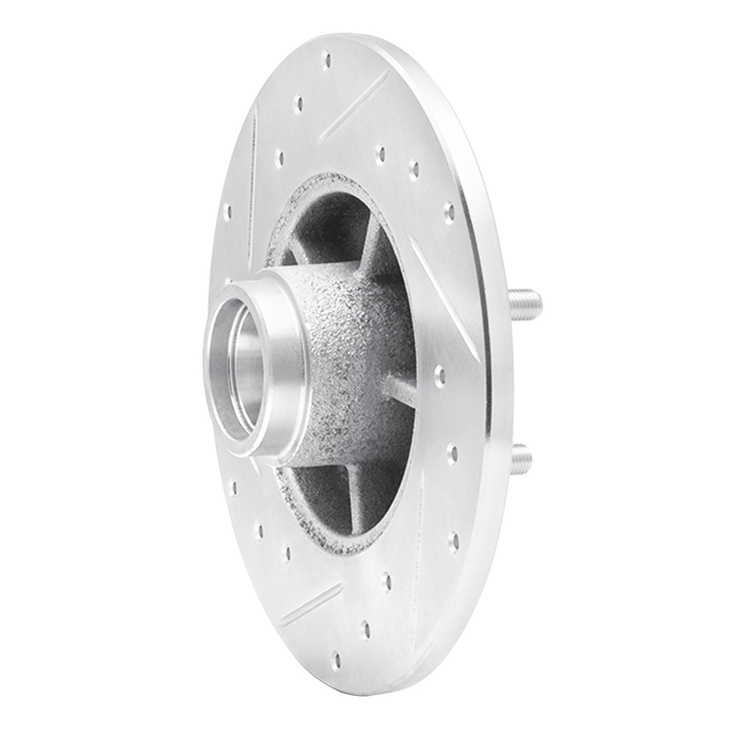 DYN 631-52002R DFC Brake Rotor - Drilled and Slotted - Silver - Image 2