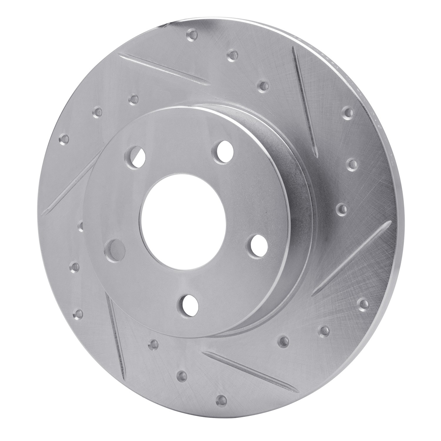 DYN 631-52003R DFC Brake Rotor - Drilled and Slotted - Silver - Image 3