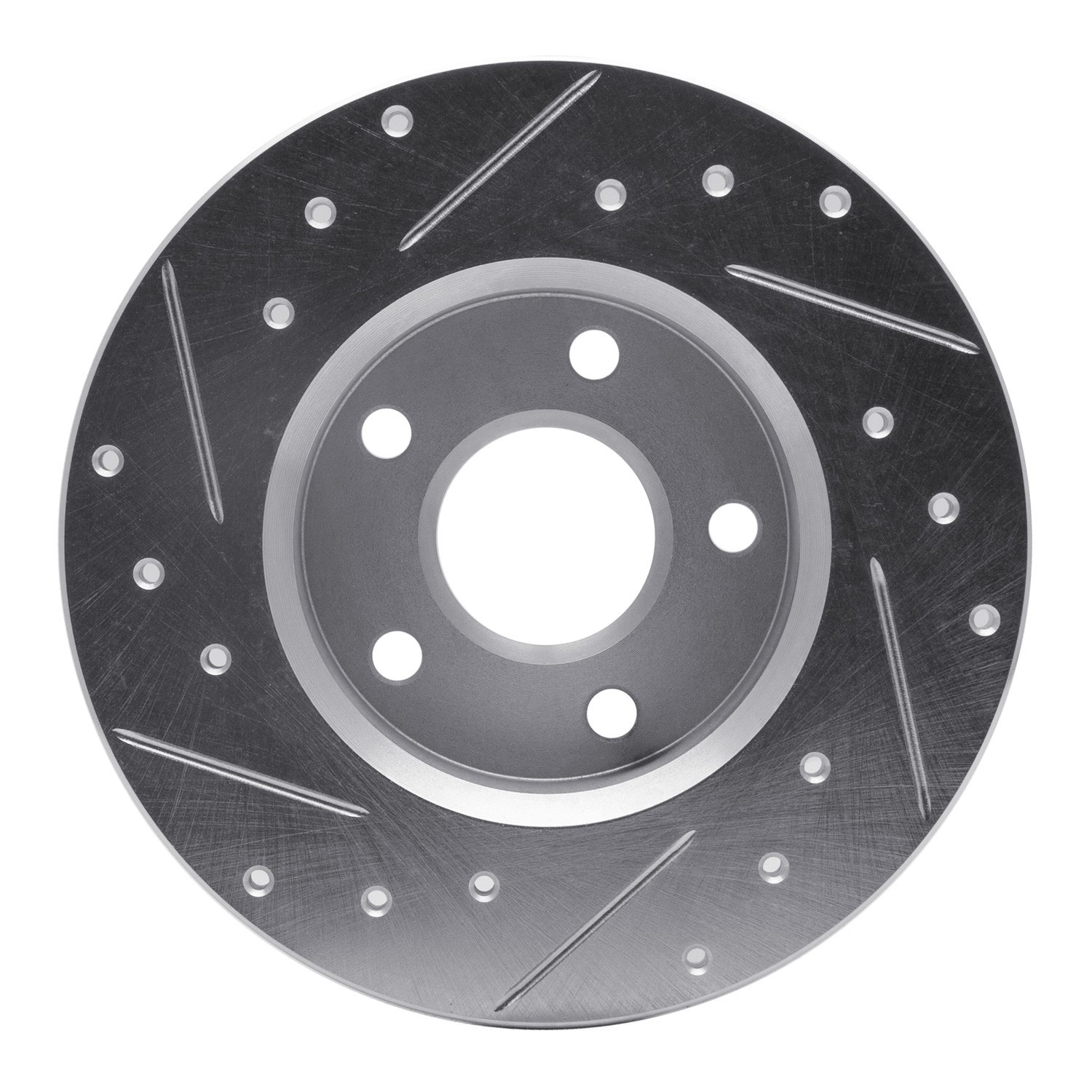 DYN 631-52003R DFC Brake Rotor - Drilled and Slotted - Silver - Image 4