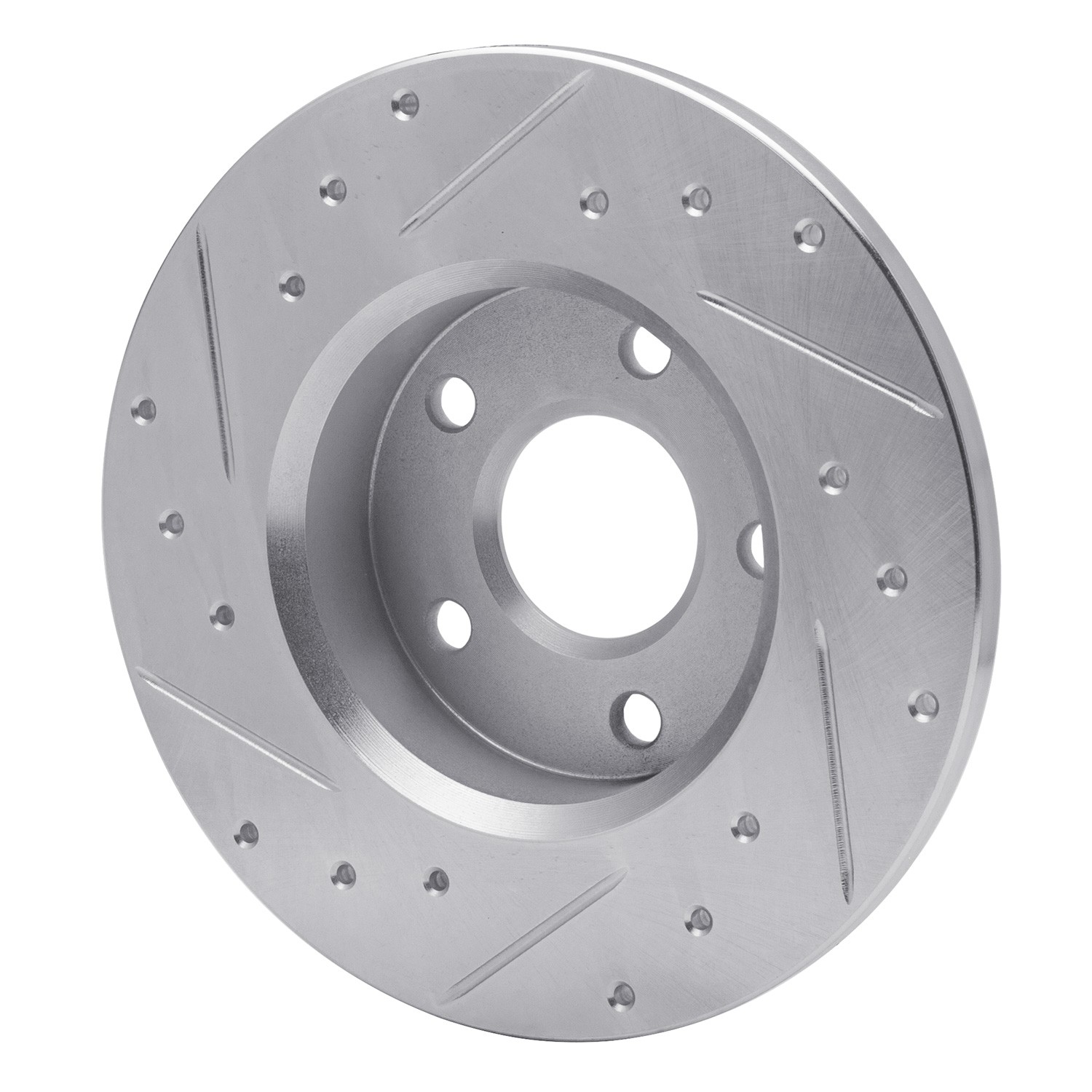 DYN 631-52003R DFC Brake Rotor - Drilled and Slotted - Silver - Image 2