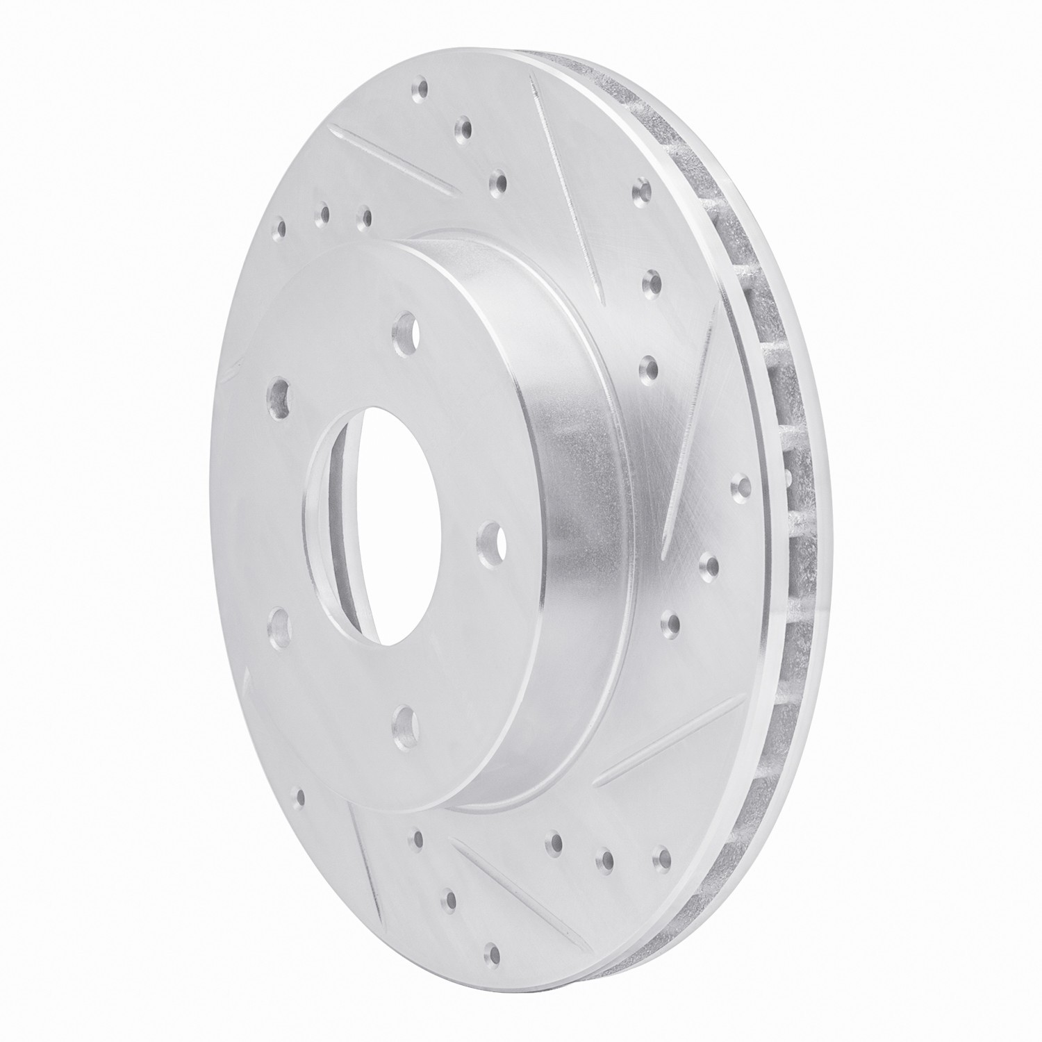 DYN 631-52004R DFC Brake Rotor - Drilled and Slotted - Silver - Image 3