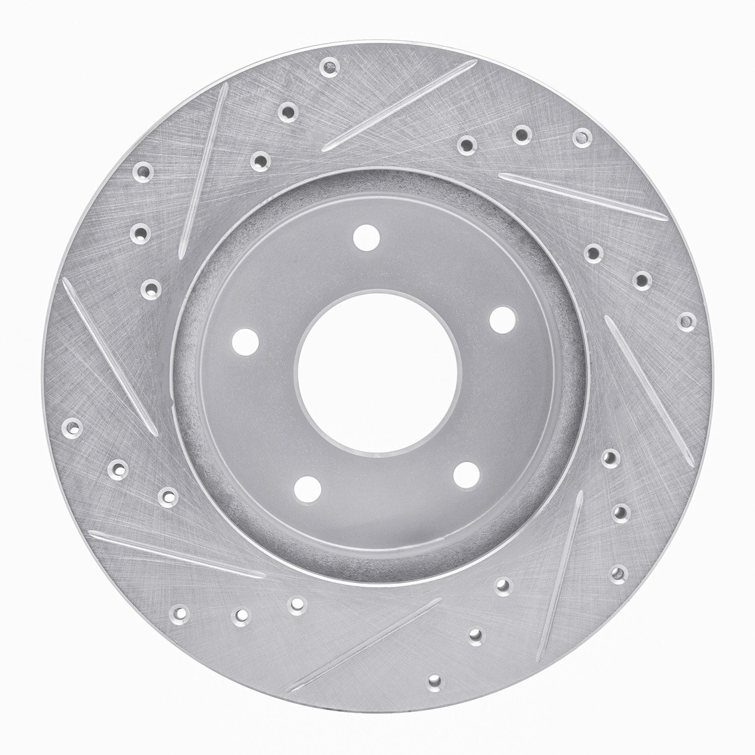 DYN 631-52004R DFC Brake Rotor - Drilled and Slotted - Silver - Image 4