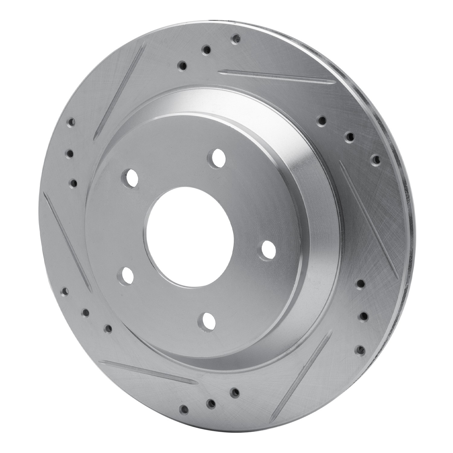 DYN 631-52006L DFC Brake Rotor - Drilled and Slotted - Silver - Image 2