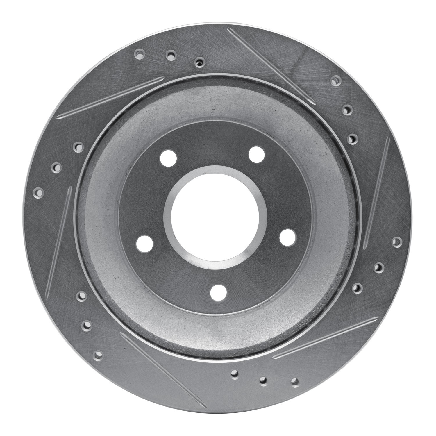 DYN 631-52006L DFC Brake Rotor - Drilled and Slotted - Silver - Image 3