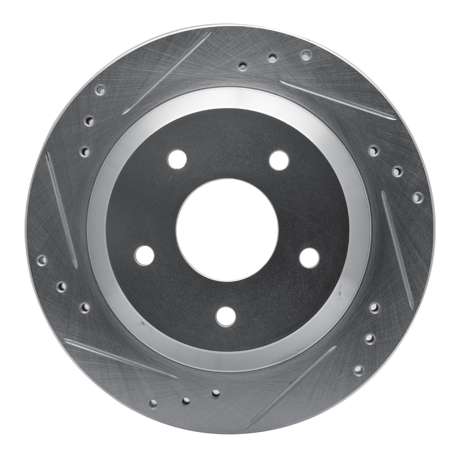 DYN 631-52006L DFC Brake Rotor - Drilled and Slotted - Silver - Image 4