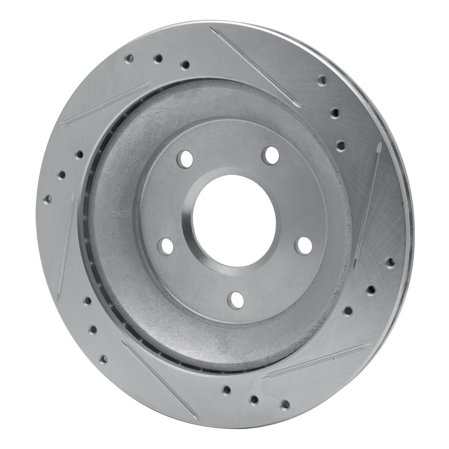 DYN 631-52006L DFC Brake Rotor - Drilled and Slotted - Silver