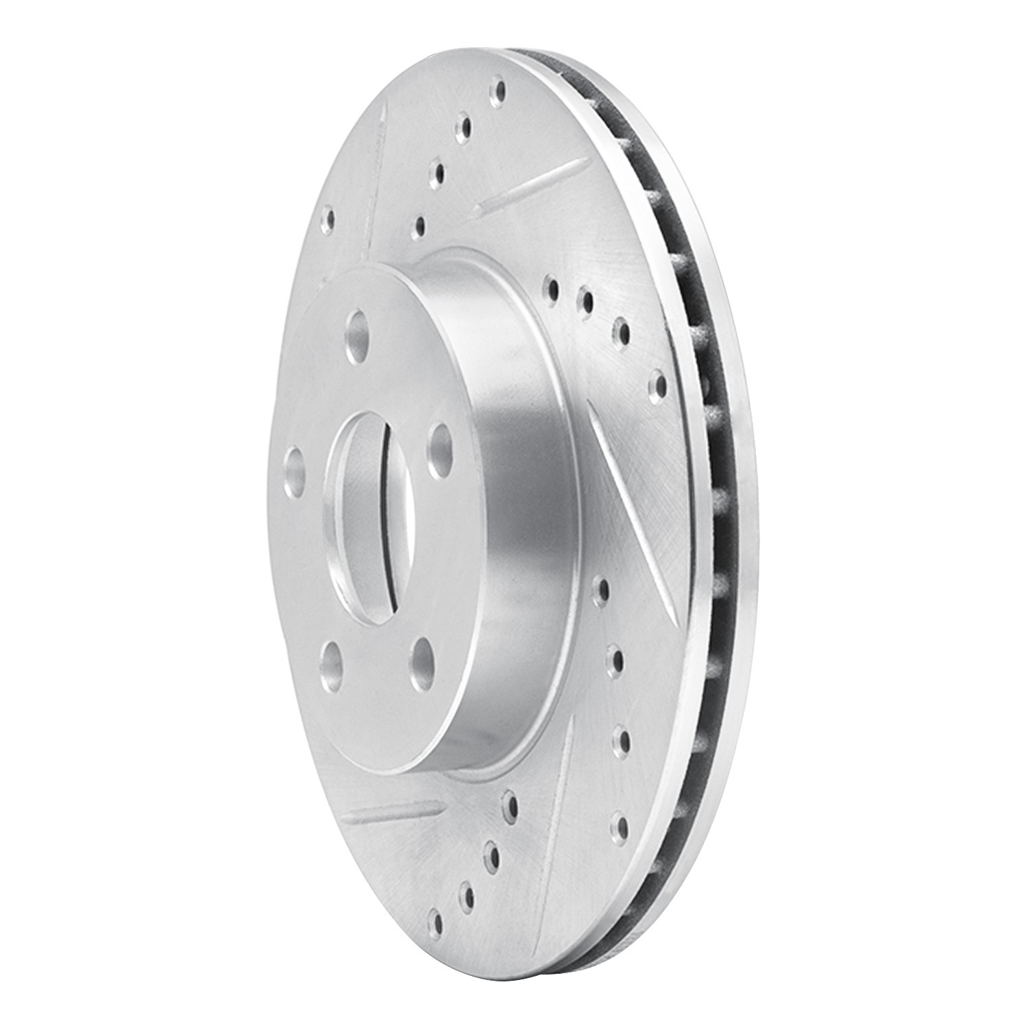 DYN 631-52007L DFC Brake Rotor - Drilled and Slotted - Silver - Image 4