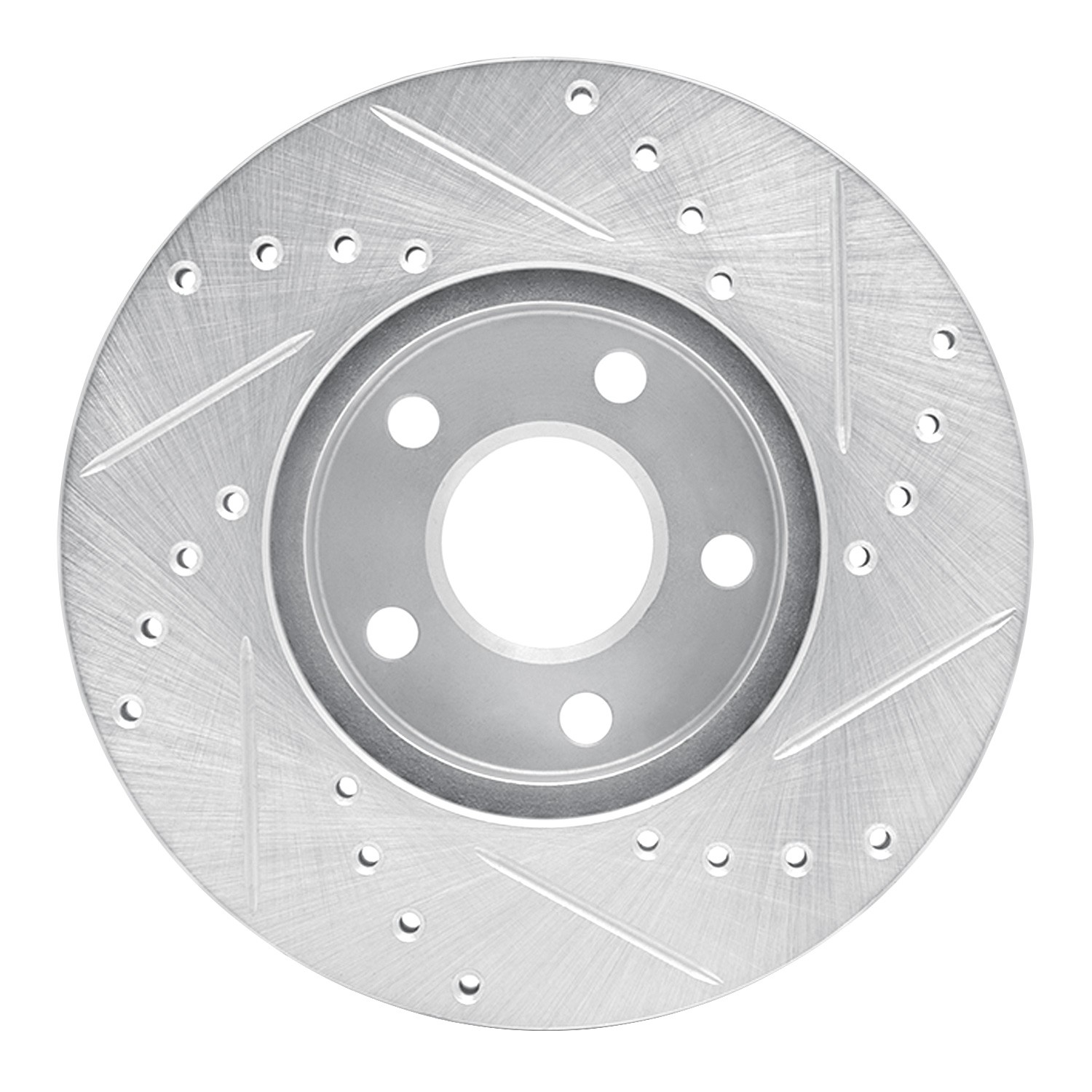 DYN 631-52007L DFC Brake Rotor - Drilled and Slotted - Silver - Image 5