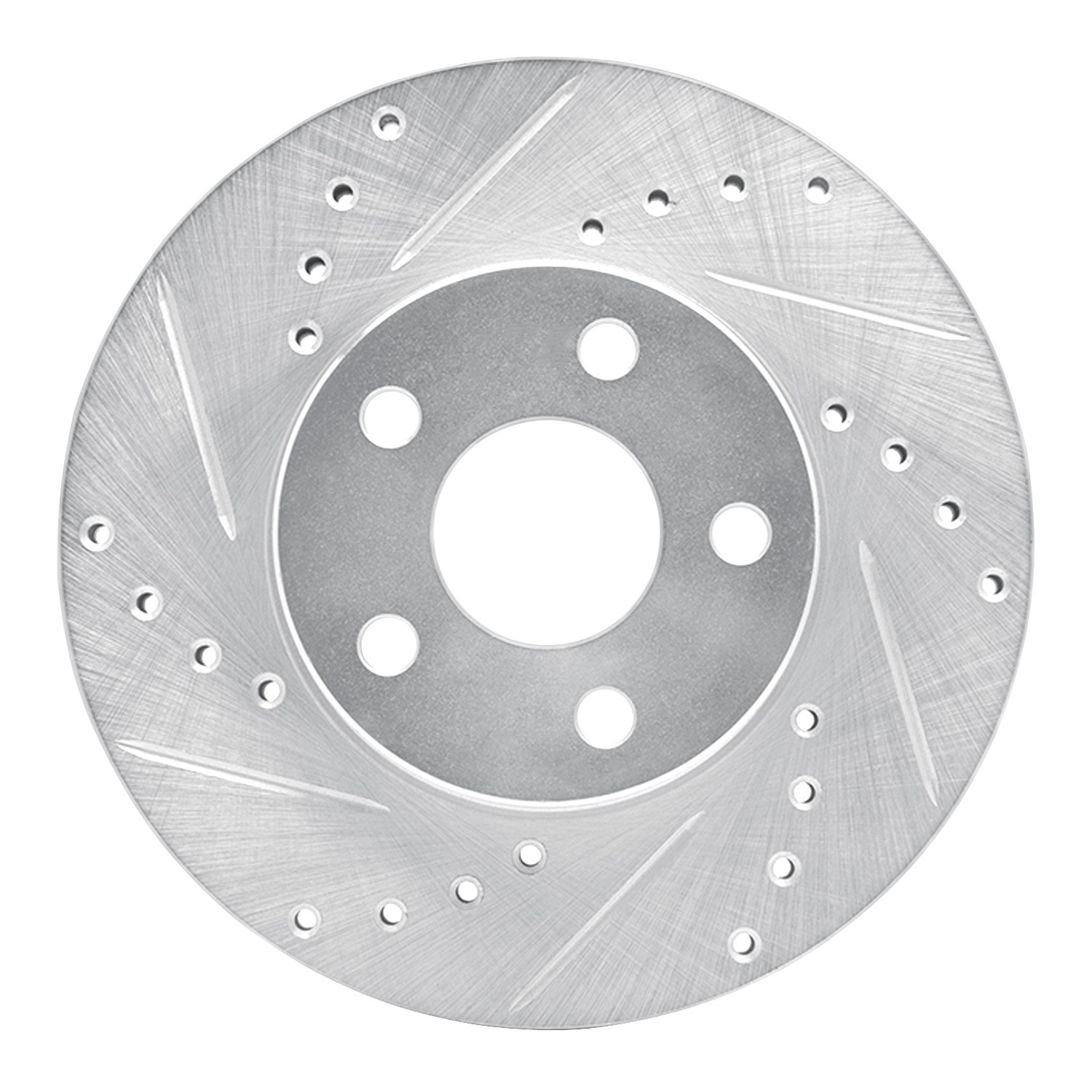 DYN 631-52007L DFC Brake Rotor - Drilled and Slotted - Silver - Image 2