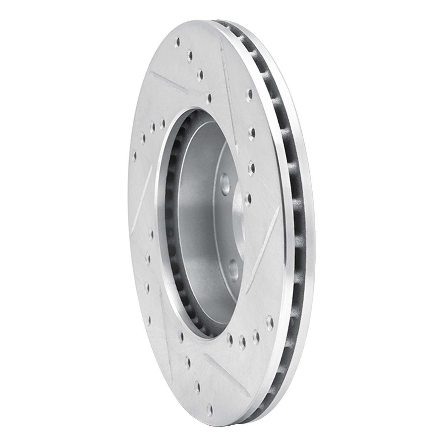 DYN 631-52007L DFC Brake Rotor - Drilled and Slotted - Silver - Image 3