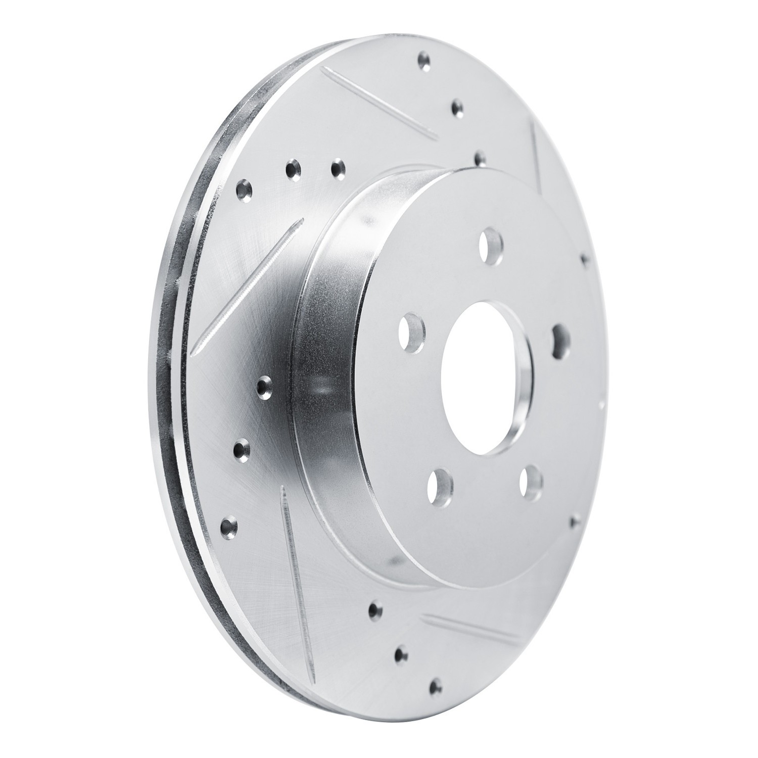 DYN 631-52009R DFC Brake Rotor - Drilled and Slotted - Silver - Image 2
