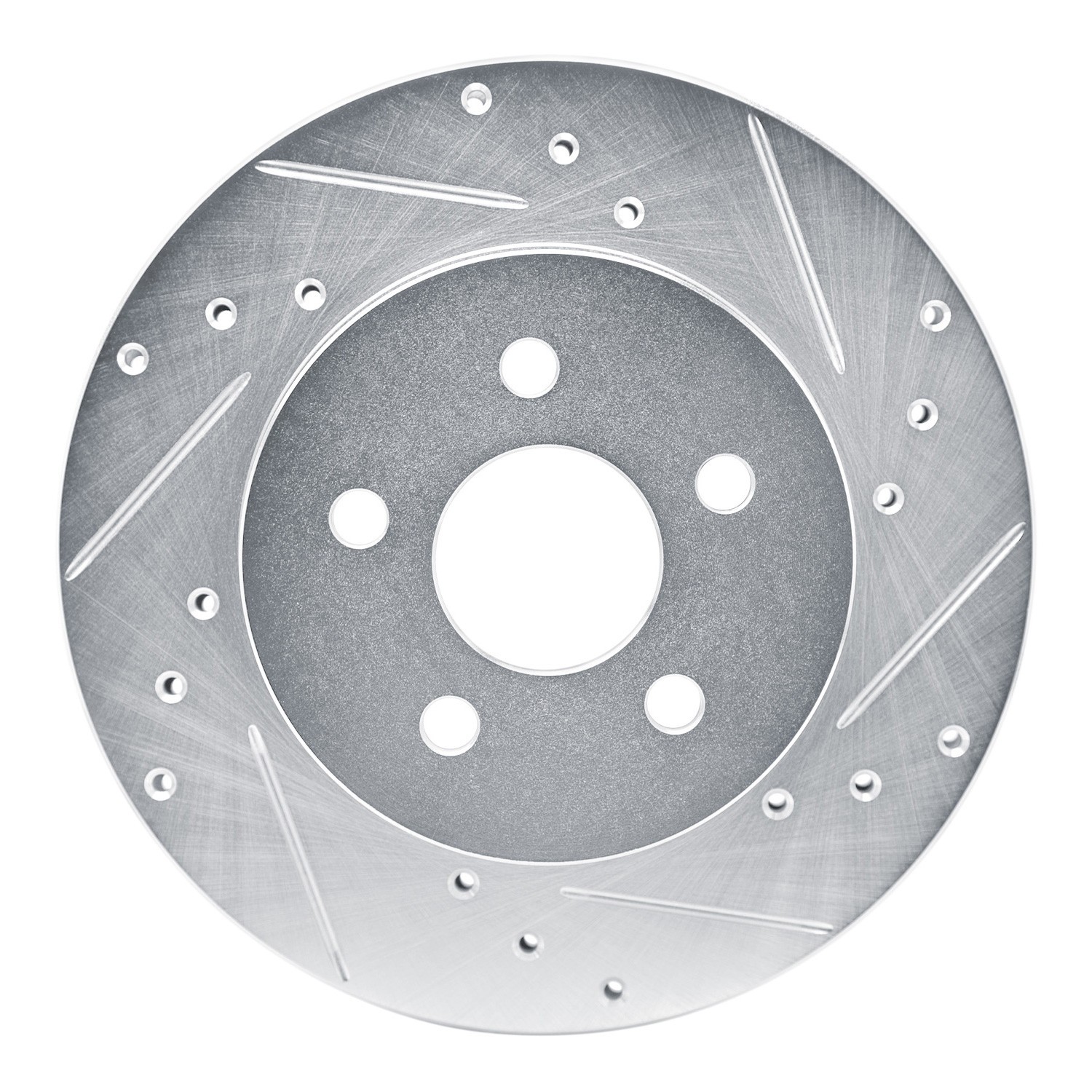 DYN 631-52009R DFC Brake Rotor - Drilled and Slotted - Silver - Image 4