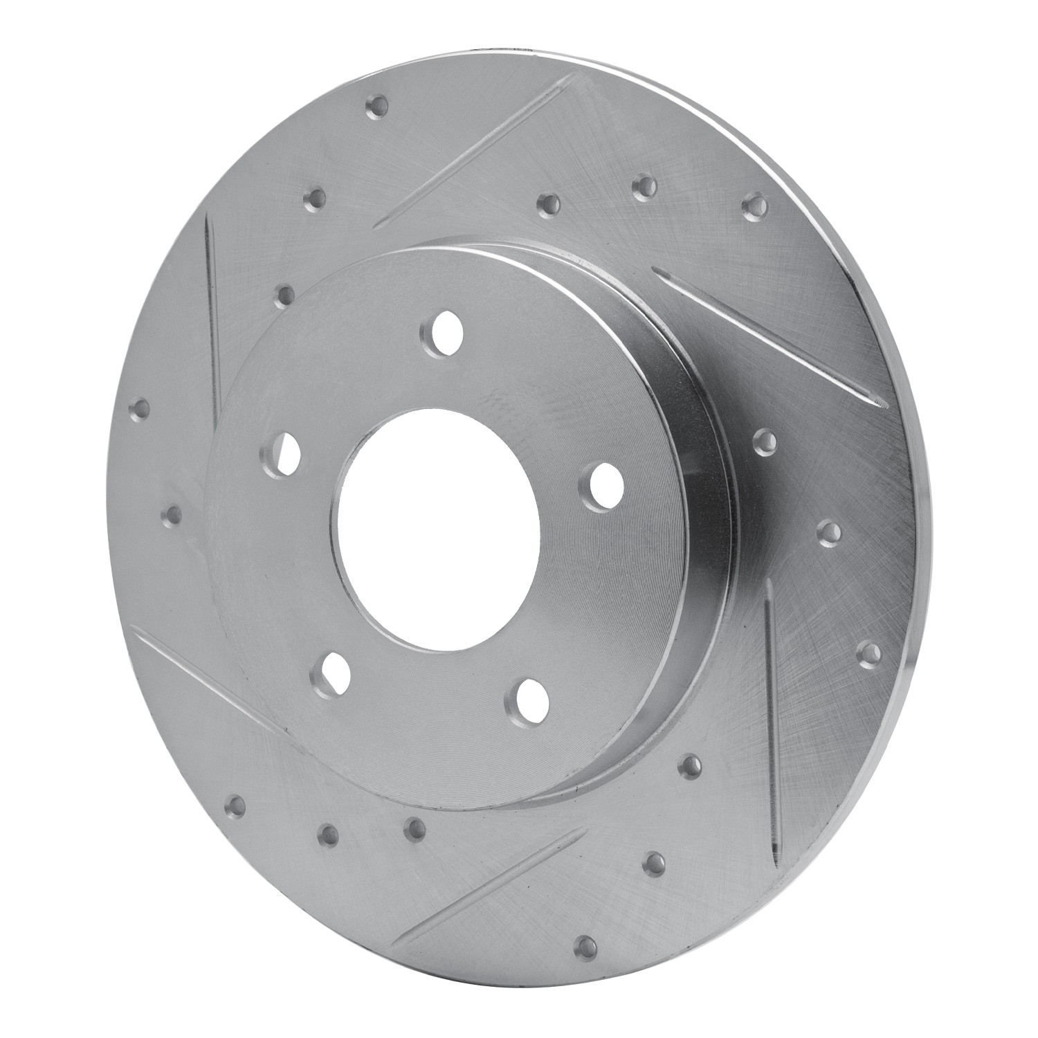 DYN 631-52010L DFC Brake Rotor - Drilled and Slotted - Silver - Image 3