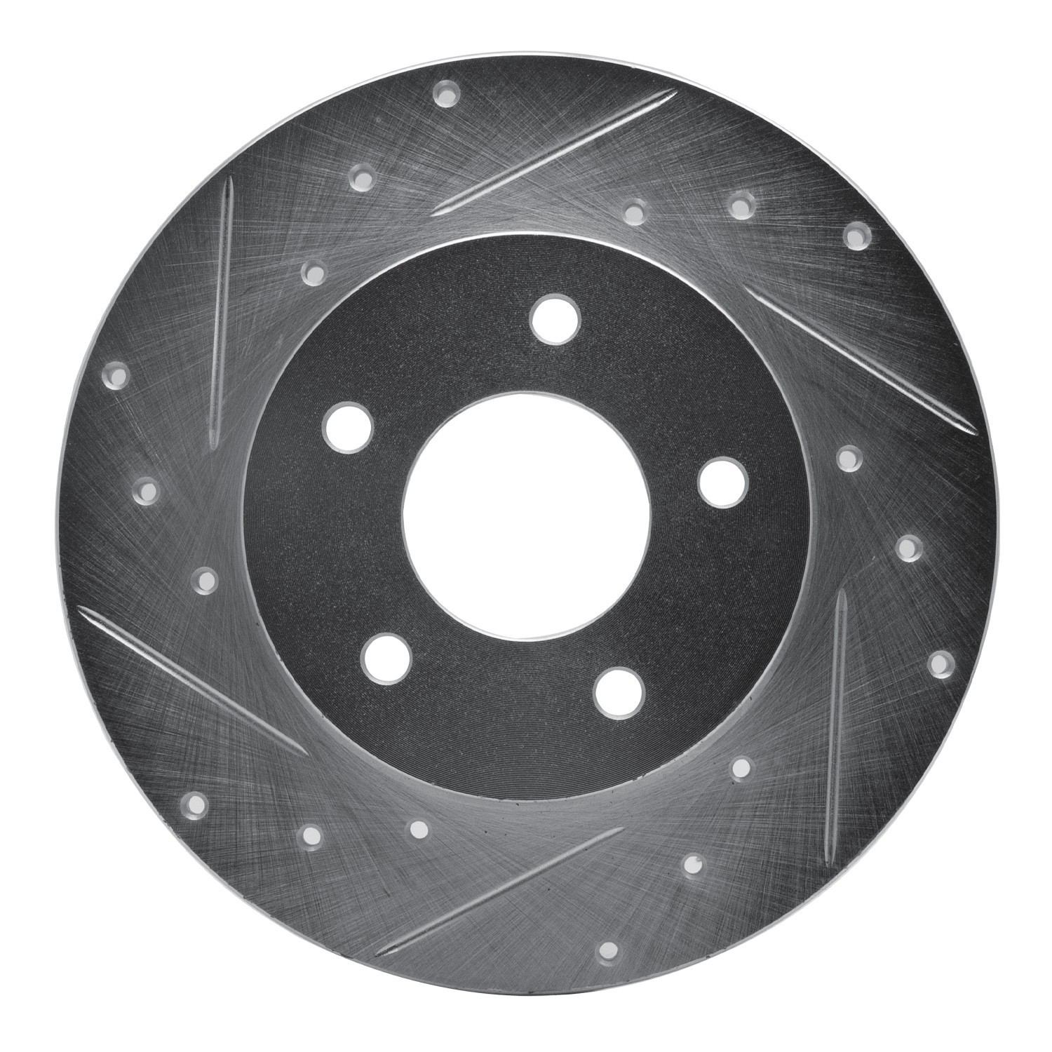 DYN 631-52010L DFC Brake Rotor - Drilled and Slotted - Silver - Image 5
