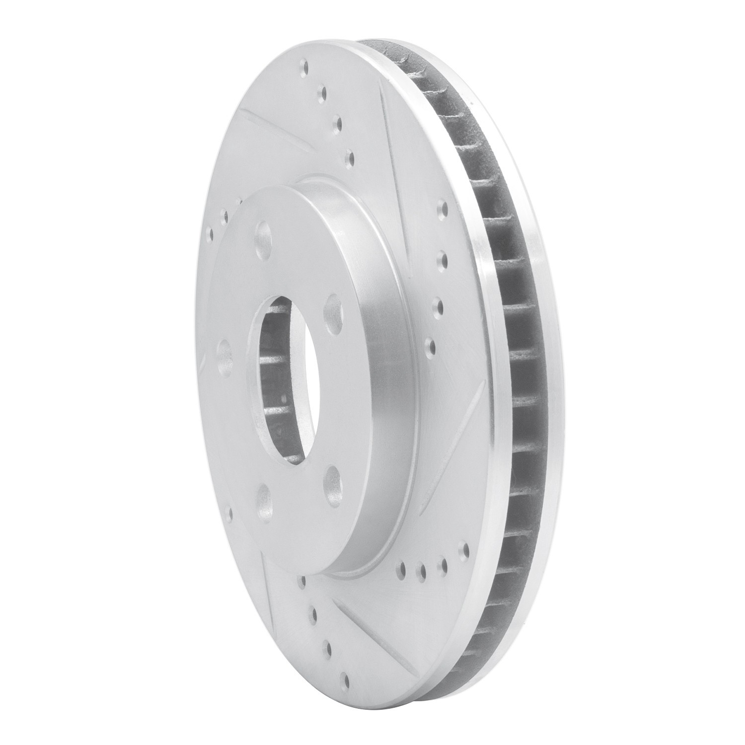 DYN 631-52011R DFC Brake Rotor - Drilled and Slotted - Silver - Image 3