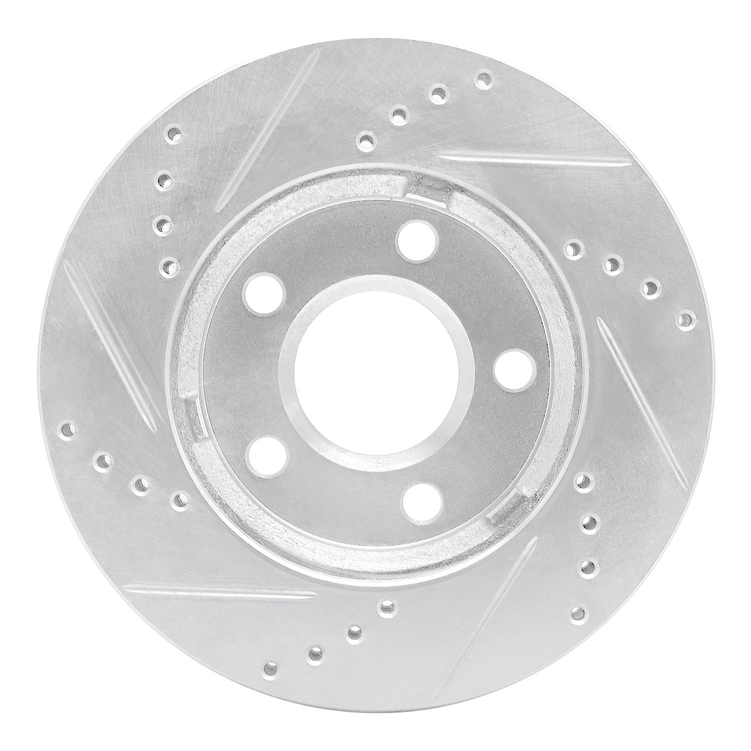 DYN 631-52011R DFC Brake Rotor - Drilled and Slotted - Silver - Image 4