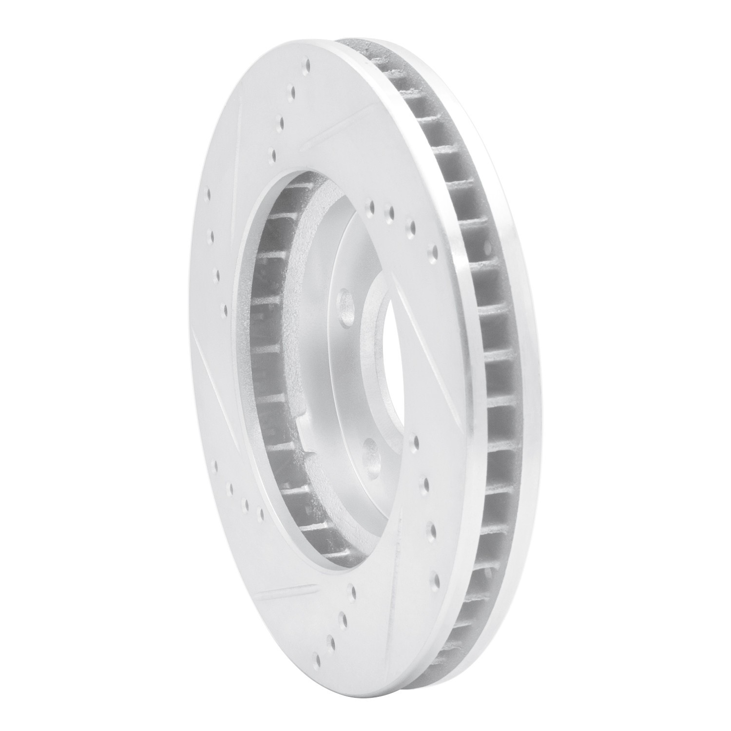 DYN 631-52011R DFC Brake Rotor - Drilled and Slotted - Silver - Image 2