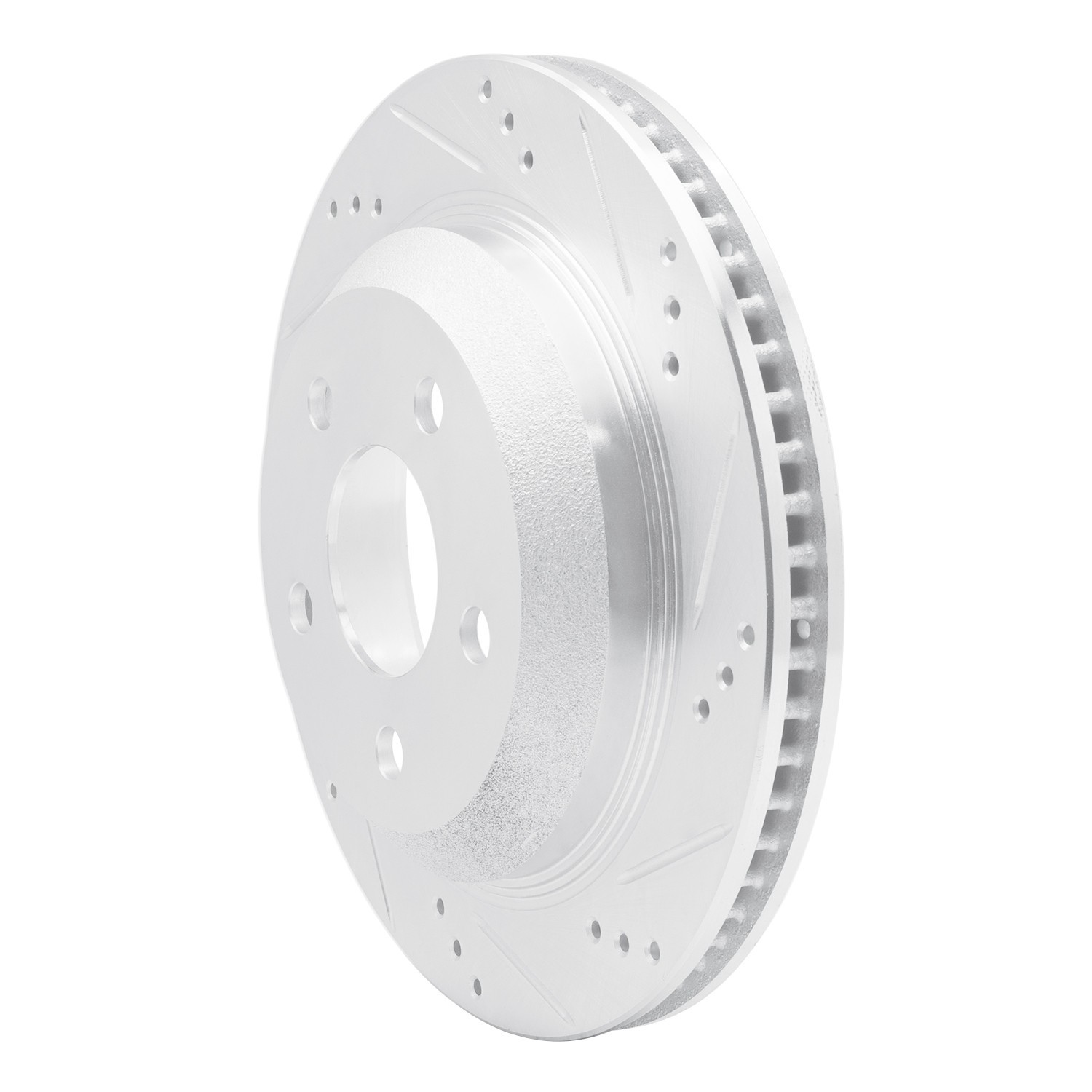 DYN 631-52013R DFC Brake Rotor - Drilled and Slotted - Silver - Image 4