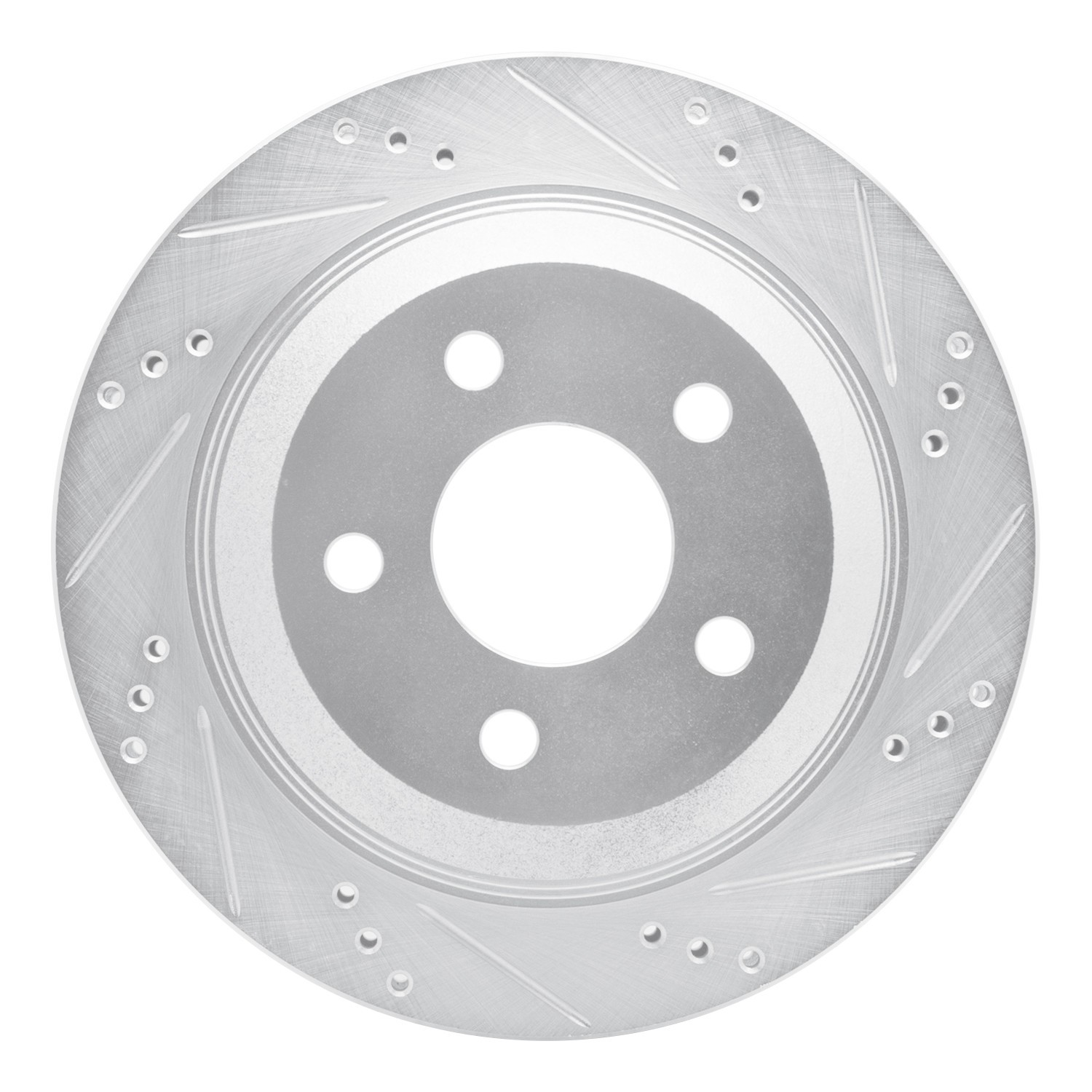 DYN 631-52013R DFC Brake Rotor - Drilled and Slotted - Silver - Image 5