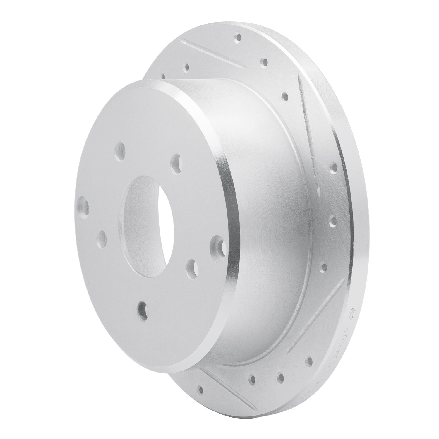 DYN 631-52014R DFC Brake Rotor - Drilled and Slotted - Silver - Image 3