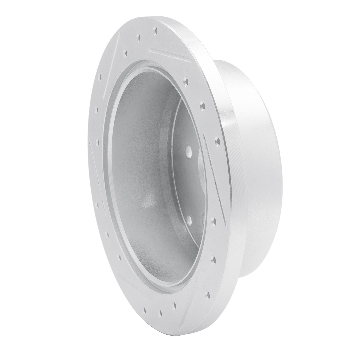 DYN 631-52014R DFC Brake Rotor - Drilled and Slotted - Silver - Image 2
