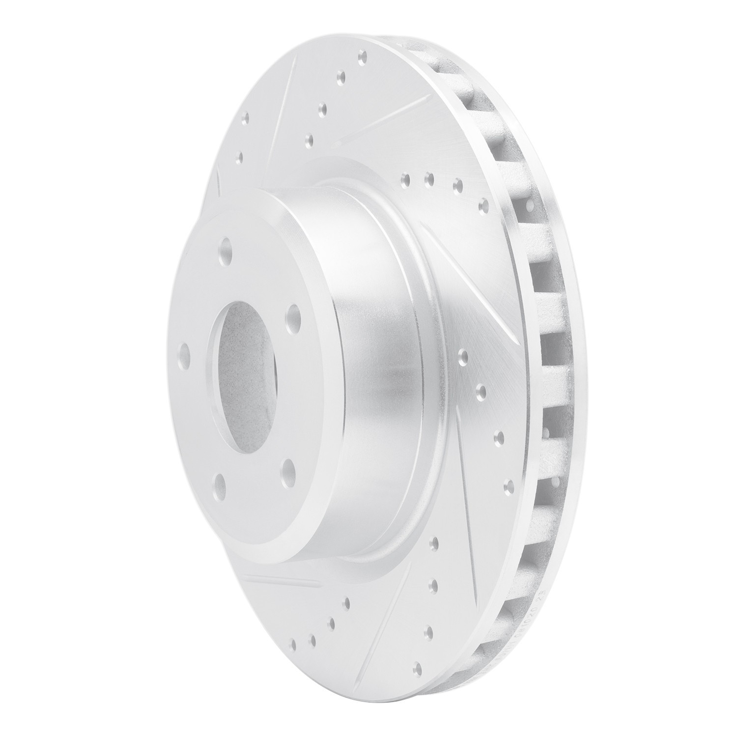 DYN 631-52016L DFC Brake Rotor - Drilled and Slotted - Silver - Image 3