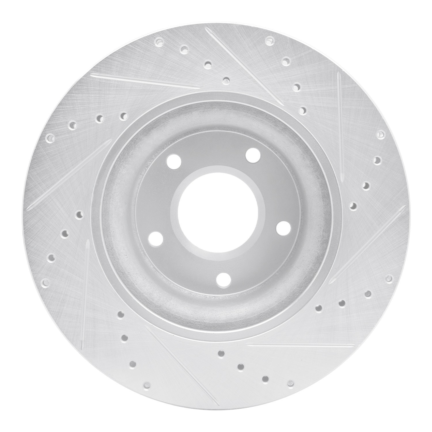 DYN 631-52016L DFC Brake Rotor - Drilled and Slotted - Silver - Image 4