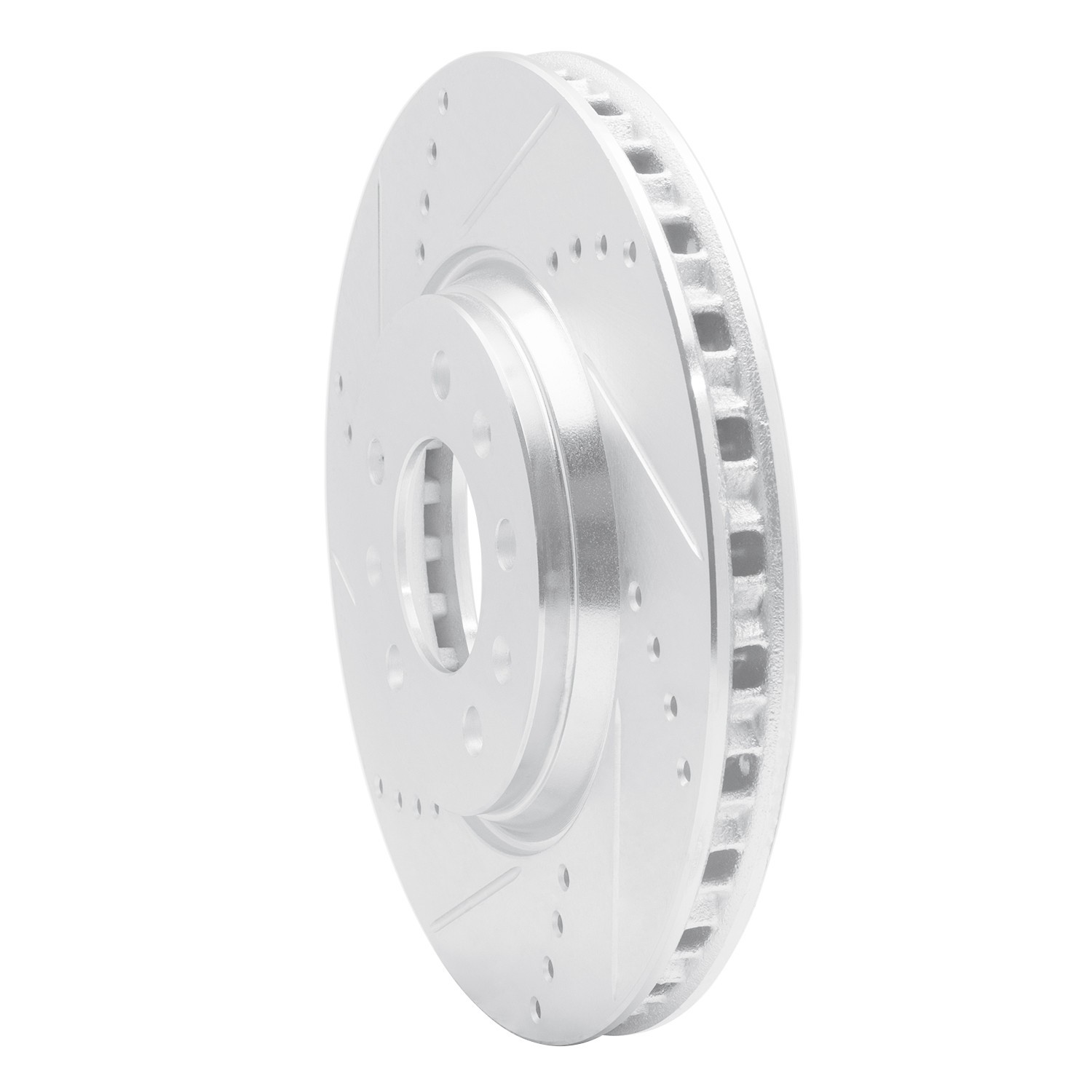 DYN 631-53005L DFC Brake Rotor - Drilled and Slotted - Silver - Image 3