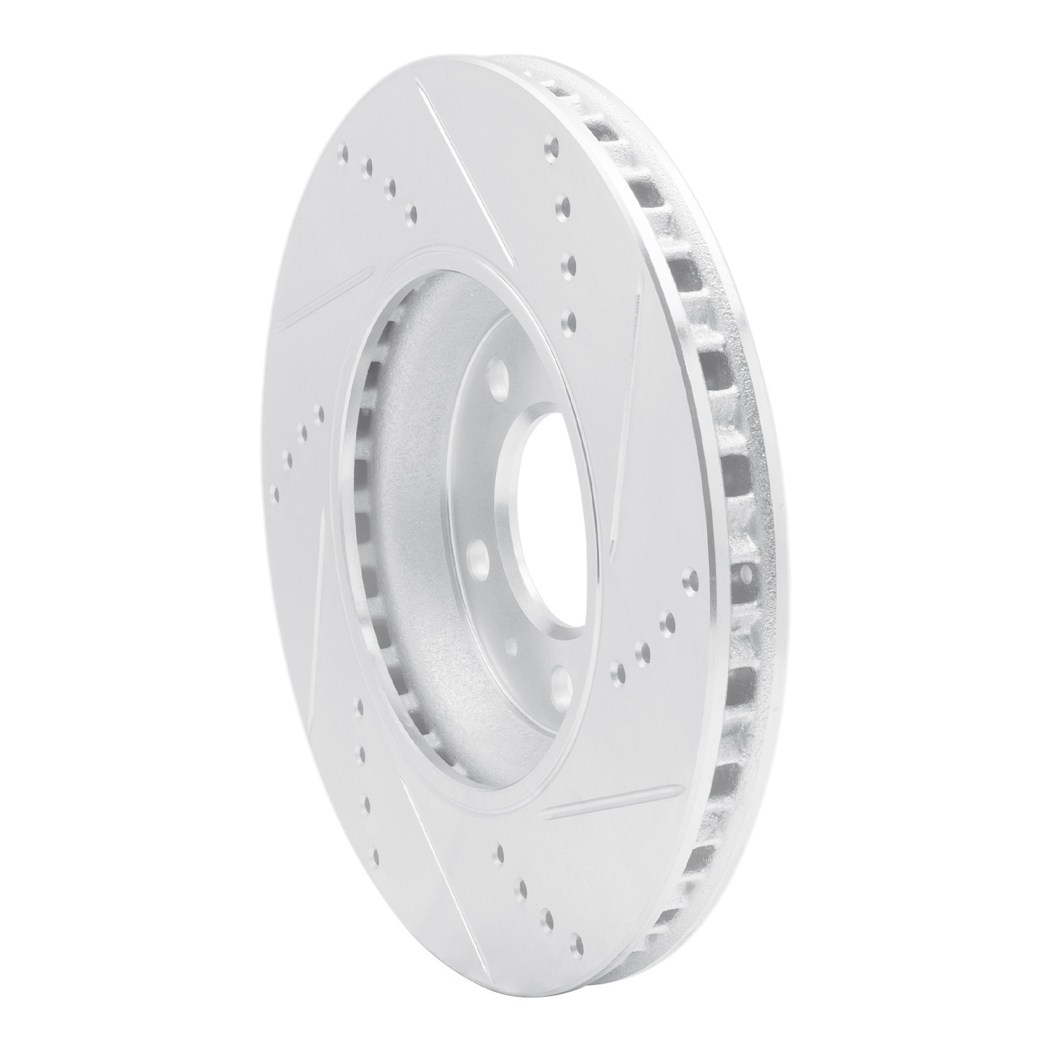 DYN 631-53005L DFC Brake Rotor - Drilled and Slotted - Silver - Image 2
