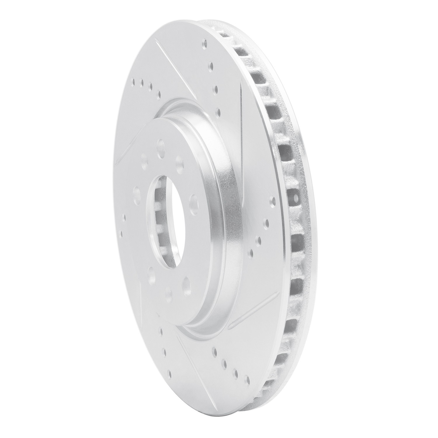 DYN 631-53005R DFC Brake Rotor - Drilled and Slotted - Silver - Image 2