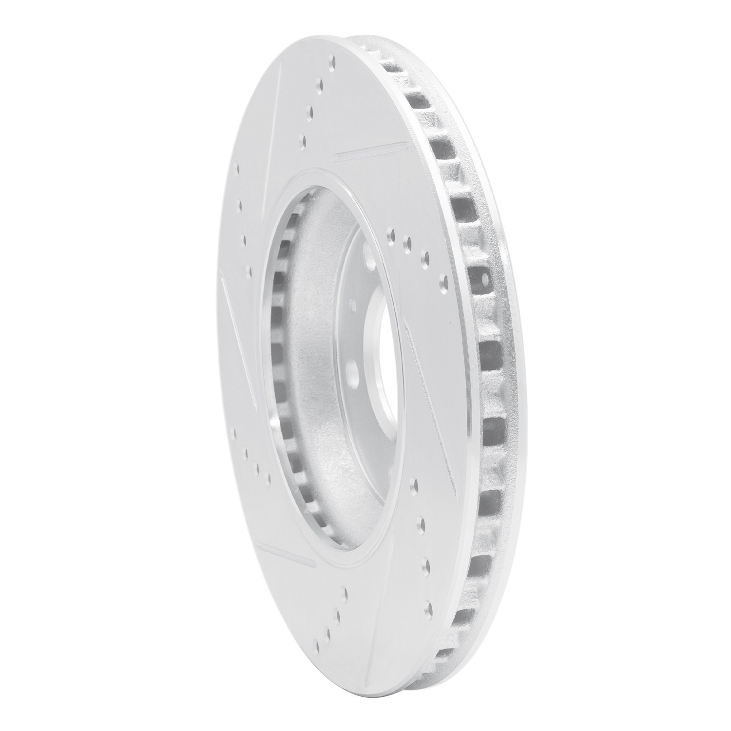 DYN 631-53005R DFC Brake Rotor - Drilled and Slotted - Silver - Image 5