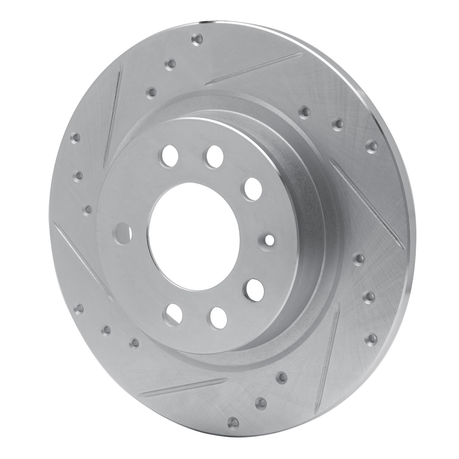 DYN 631-53006L DFC Brake Rotor - Drilled and Slotted - Silver - Image 3