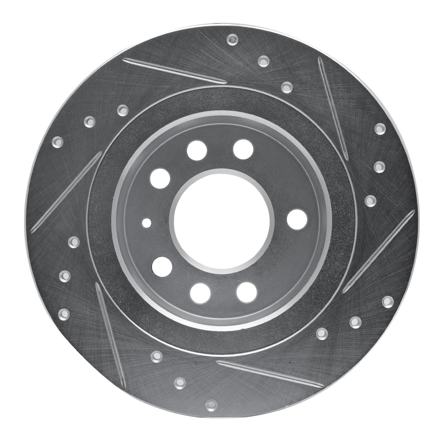 DYN 631-53006L DFC Brake Rotor - Drilled and Slotted - Silver - Image 4