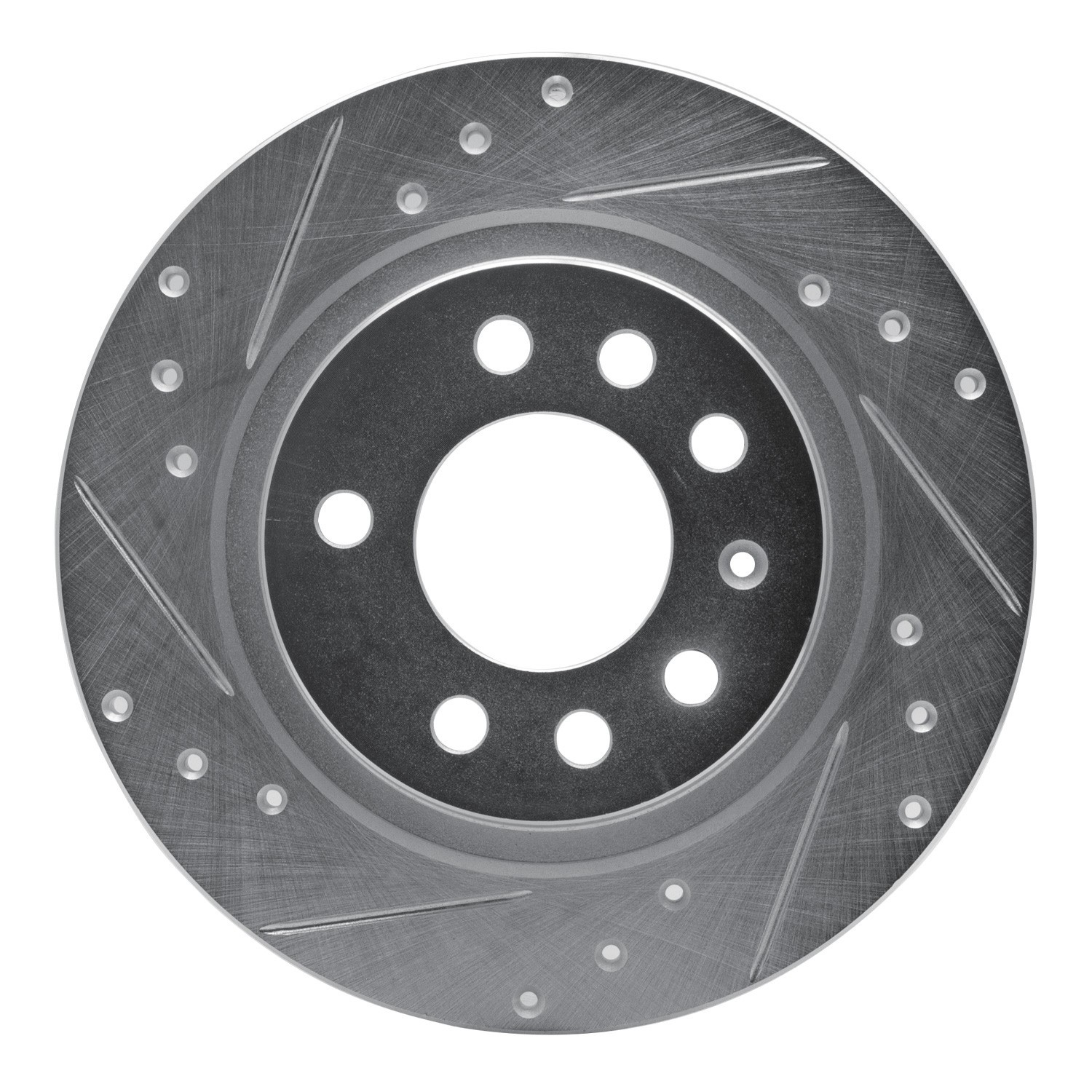 DYN 631-53006L DFC Brake Rotor - Drilled and Slotted - Silver - Image 5