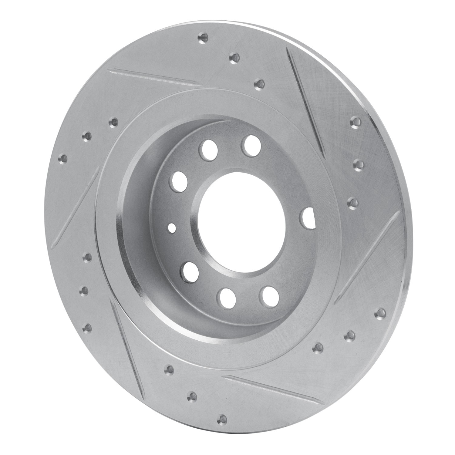 DYN 631-53006L DFC Brake Rotor - Drilled and Slotted - Silver - Image 2