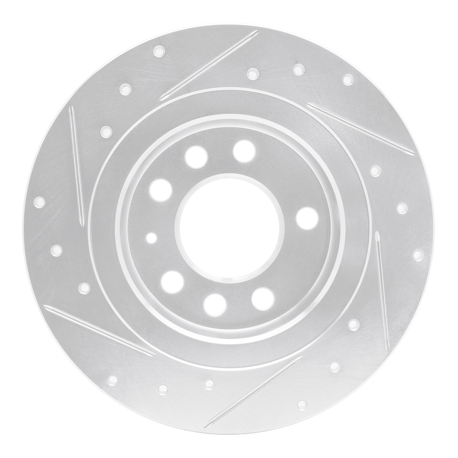 DYN 631-53006R DFC Brake Rotor - Drilled and Slotted - Silver - Image 4