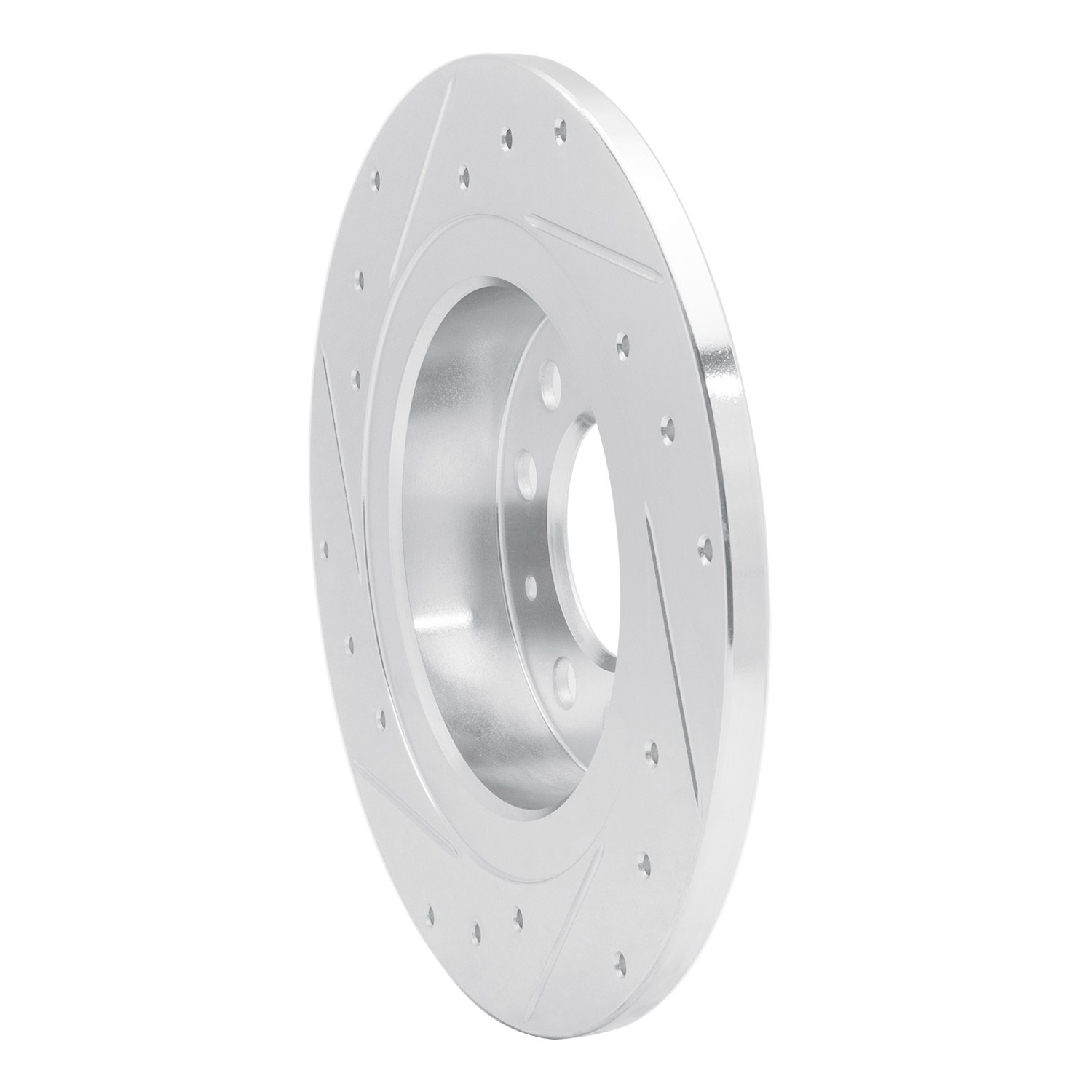 DYN 631-53006R DFC Brake Rotor - Drilled and Slotted - Silver - Image 2