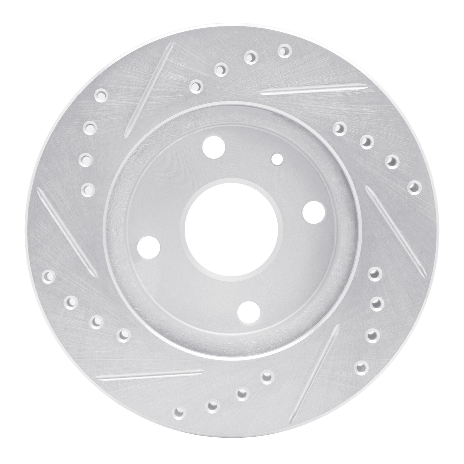 DYN 631-54001R DFC Brake Rotor - Drilled and Slotted - Silver - Image 5
